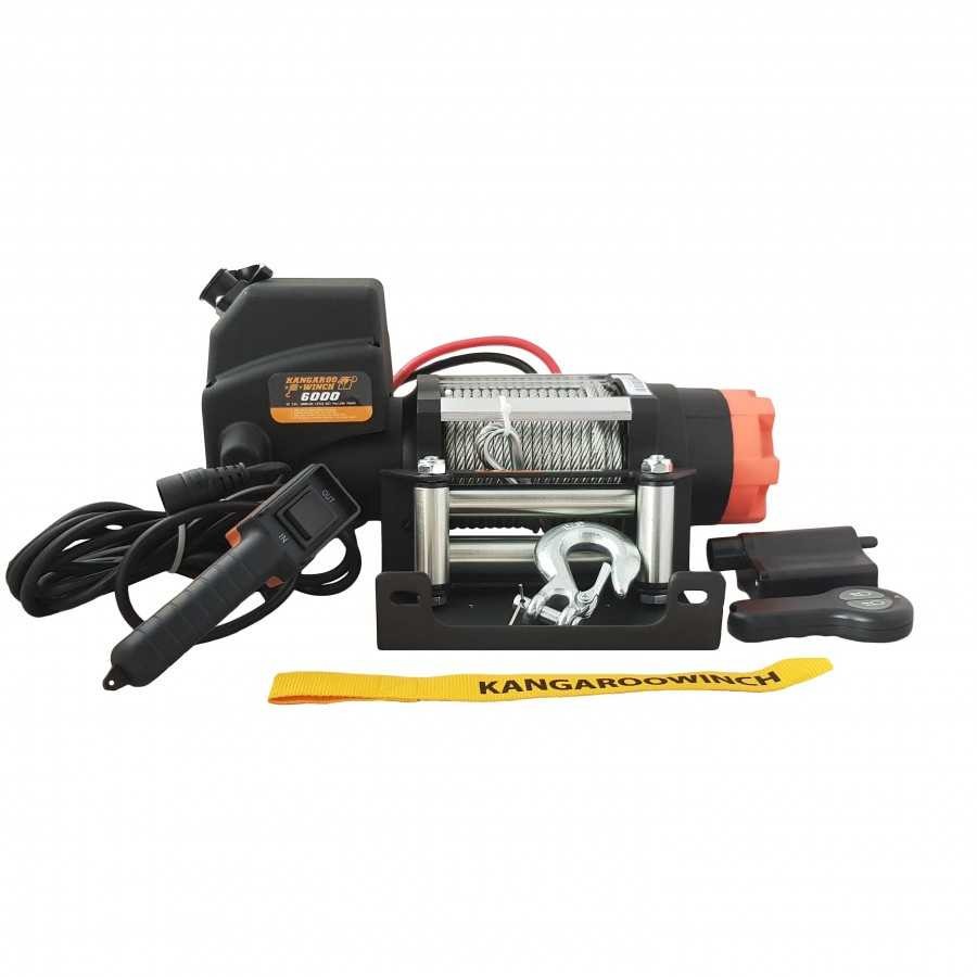 Troliu electric KANGAROOWINCH K6000E 12V (trage 2722 kg), cablu