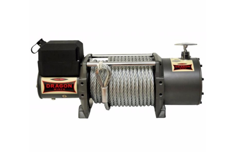 Troliu electric DRAGON WINCH DWT 16000 HD (trage 7257 kg), cablu otel la 24V