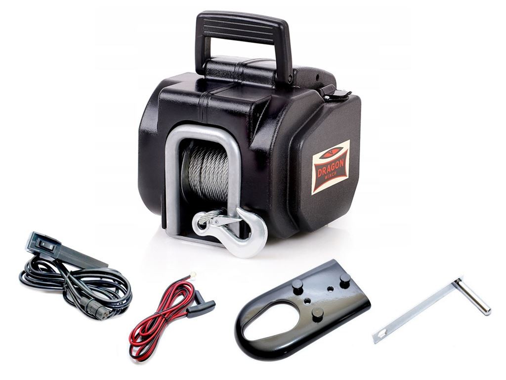 Troliu electric portabil DRAGON WINCH DWP 5000 (trage 2268 kg), cablu otel