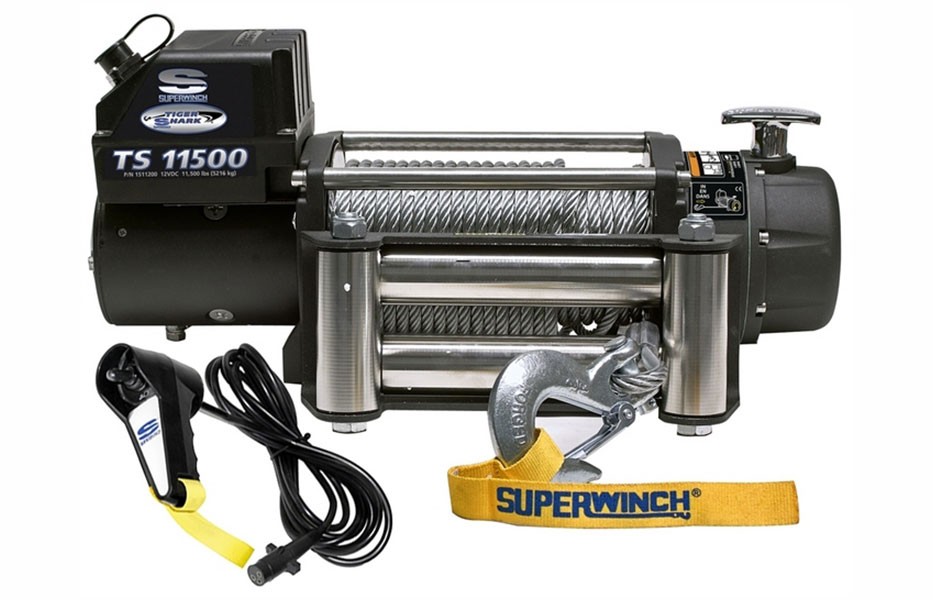 OCAZIE! Troliu electric SUPERWINCH Tigershark 11500 (trage 5216 kg), cablu otel la 12V