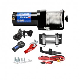 Troliu electric HUSAR WINCH BST 2500 (trage 1134 kg), cablu otel la 12V